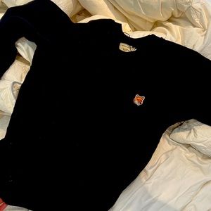 Maison Kitsune M size women black sweatshirt